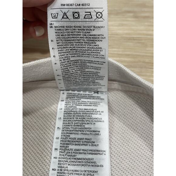 Adidas Crew Neck Sweatshirt Large Logo Women’s XS White Cream Three Stripes 19 - Picture 6 of 9